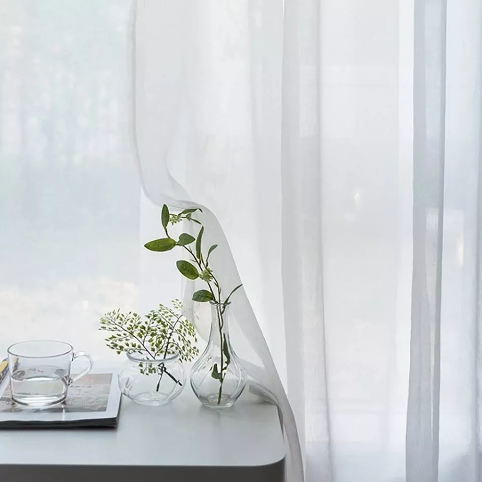 Foto 6 | Cortinas Traslucidas 2 Paneles B.kind & Beyond 2.14x1.40 cm color Blanco