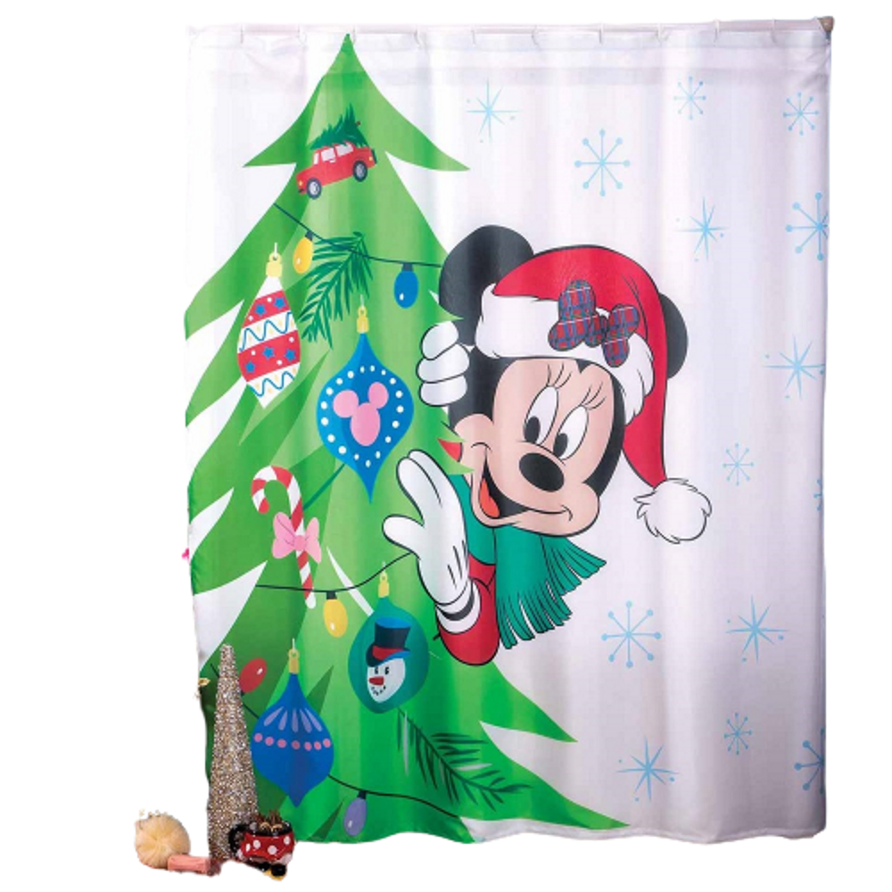 Foto 2 pulgar | Cortina de Baño Concord Mickey Mouse Christmas