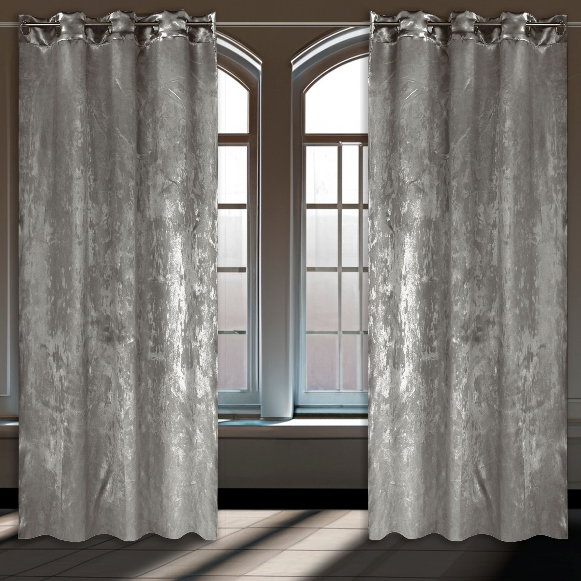 Foto 2 pulgar | Cortinas para Ventana Picool JM2545 color Gris Blackout Aislamiento 132 X 214 CM 2 PZAS