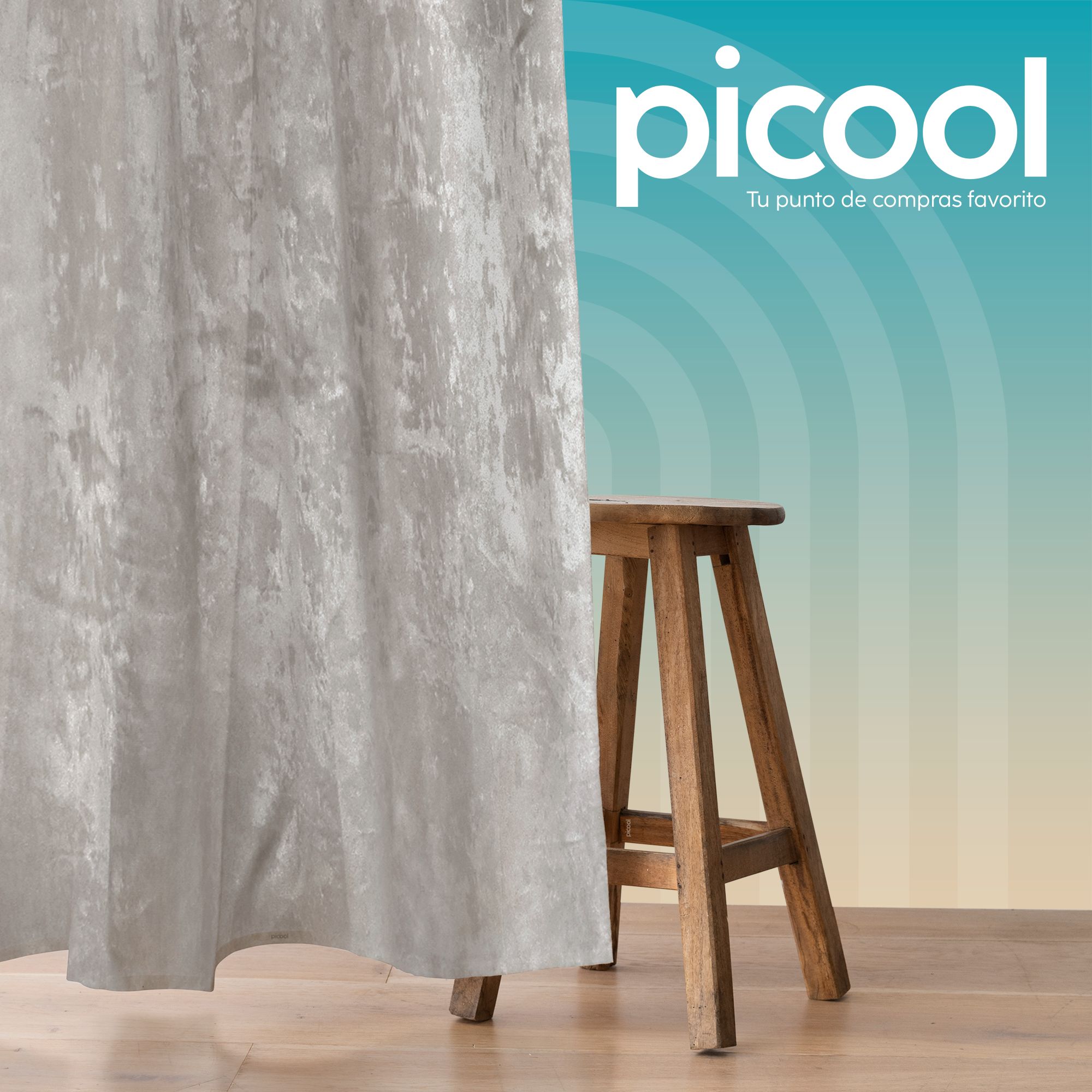 Foto 4 | Cortinas para Ventana Picool JM2545 color Gris Blackout Aislamiento 132 X 214 CM 2 PZAS
