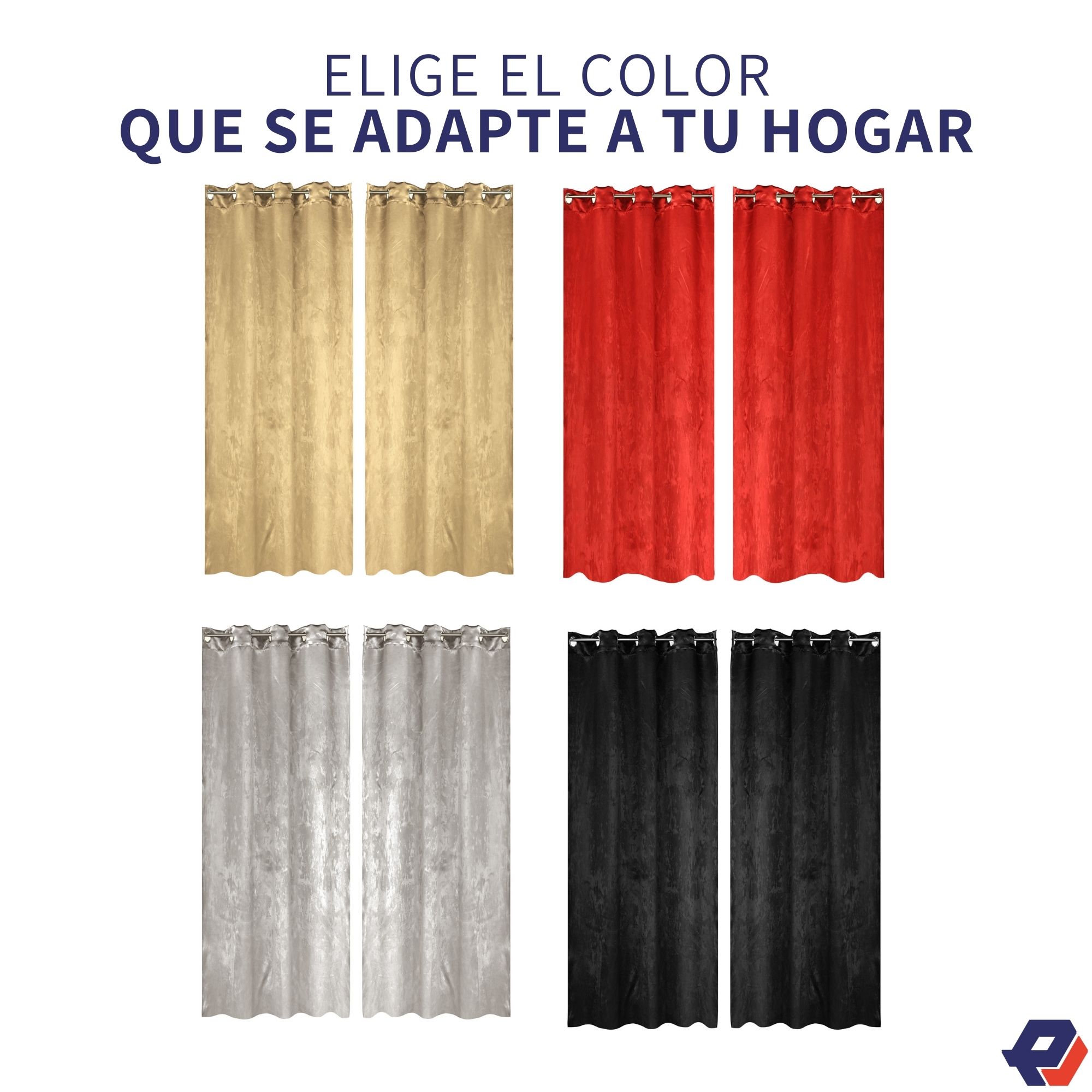 Foto 6 pulgar | Cortinas para Ventana Picool JM2545 color Gris Blackout Aislamiento 132 X 214 CM 2 PZAS