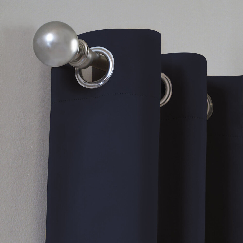 Foto 3 | Par de Cortinas Rebeca Blackout color Azul Marino Premium