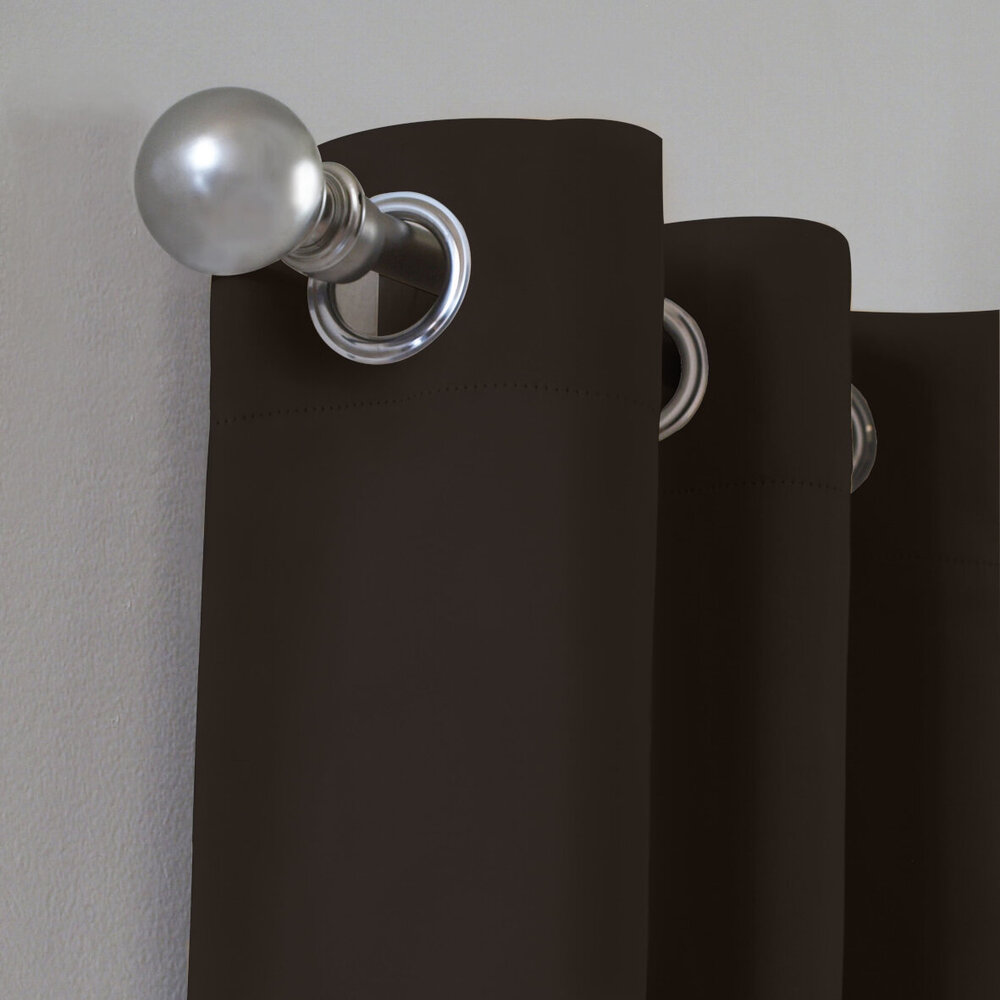 Foto 4 pulgar | Par de Cortinas Rebeca Blackout color Chocolate Premium