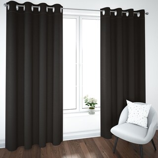 Foto 2 | Par de Cortinas Rebeca Blackout color Negro Premium