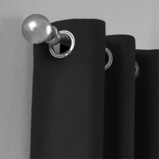 Foto 3 | Par de Cortinas Rebeca Blackout color Negro Premium