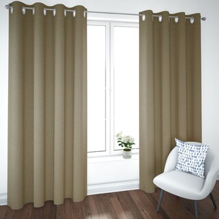 Foto 2 | Par de Cortinas Rebeca Blackout color Beige Premium