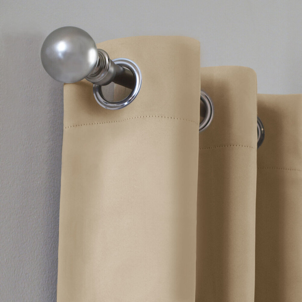 Foto 3 | Par de Cortinas Rebeca Blackout color Beige Premium