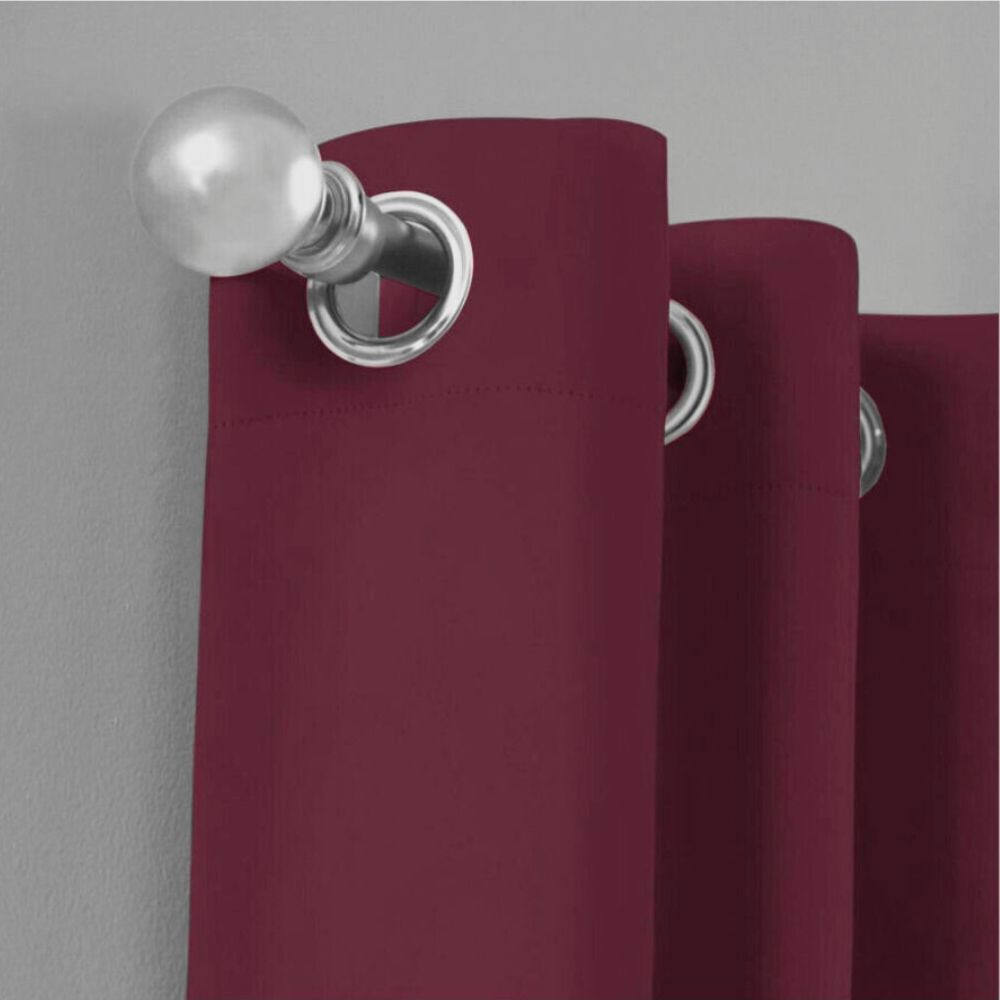 Foto 3 pulgar | Par De Cortinas Rebeca Blackout Vino Premium