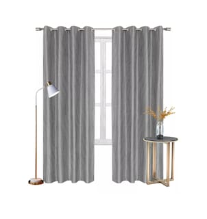Foto 1 | Cortinas Blackout Seda Alta Calidad 264*240 Cm 2 Paneles Color Gris