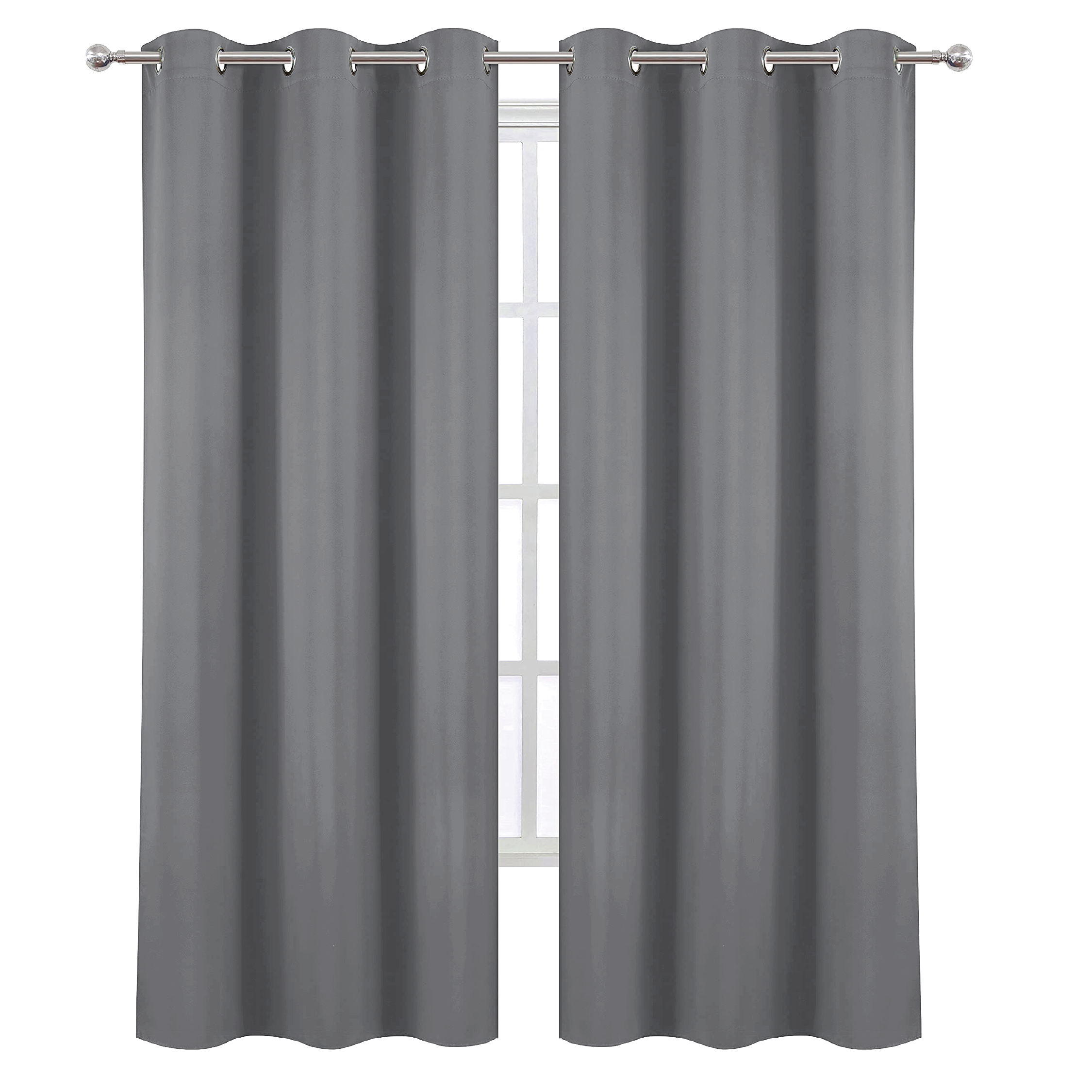 Cortinas Blackout Styrka Con Aislamiento Térmico 1.32 X 2.13m color Gris