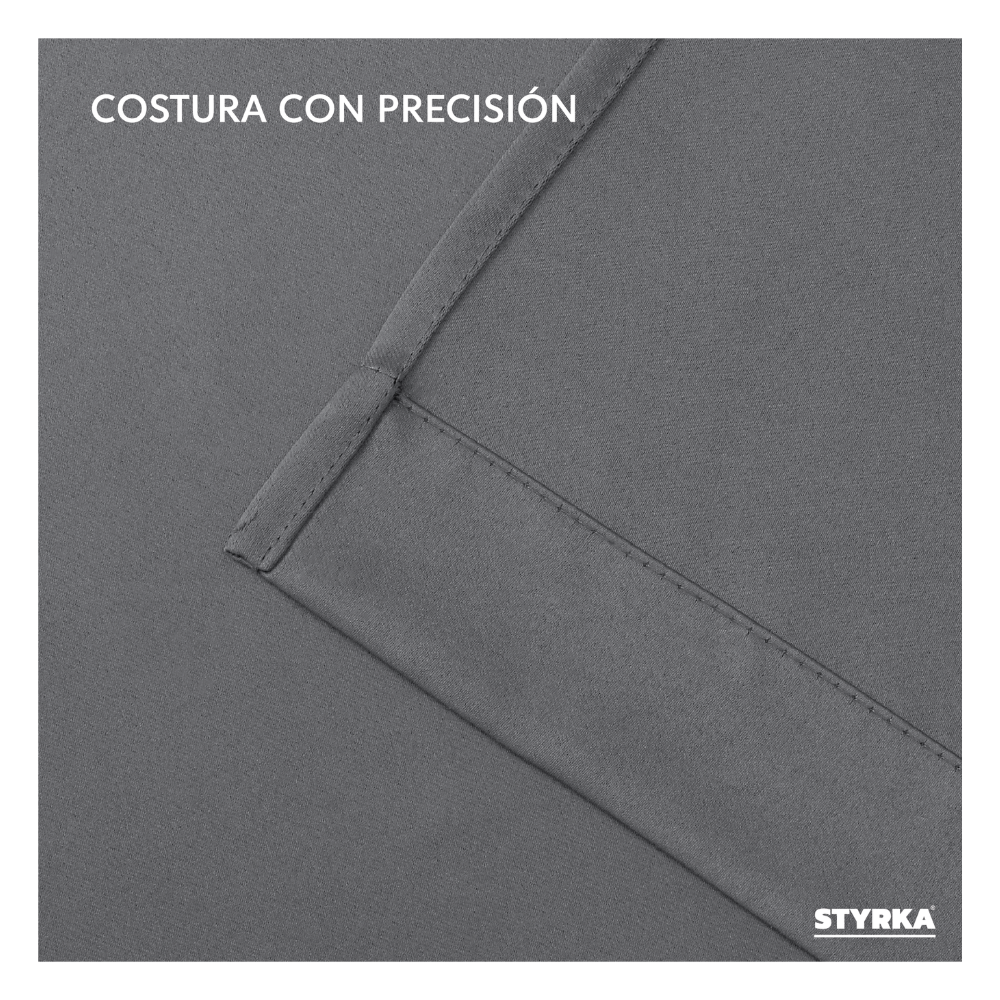 Foto 7 pulgar | Cortinas Blackout Styrka Con Aislamiento Térmico 1.32 X 2.13m color Gris