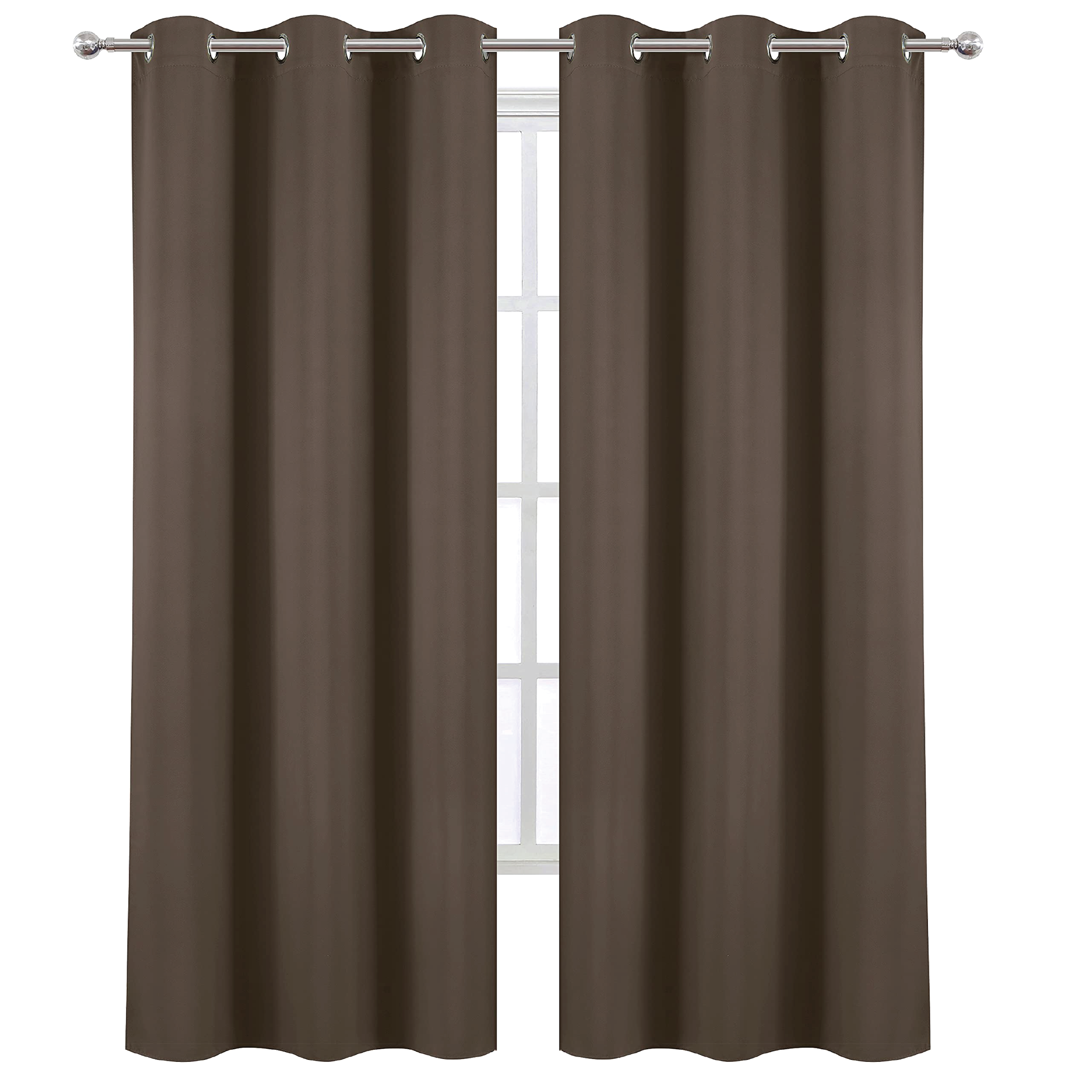 Foto 2 pulgar | Cortinas Blackout Styrka Con Aislamiento Térmico 1.32 X 2.13m color Chocolate