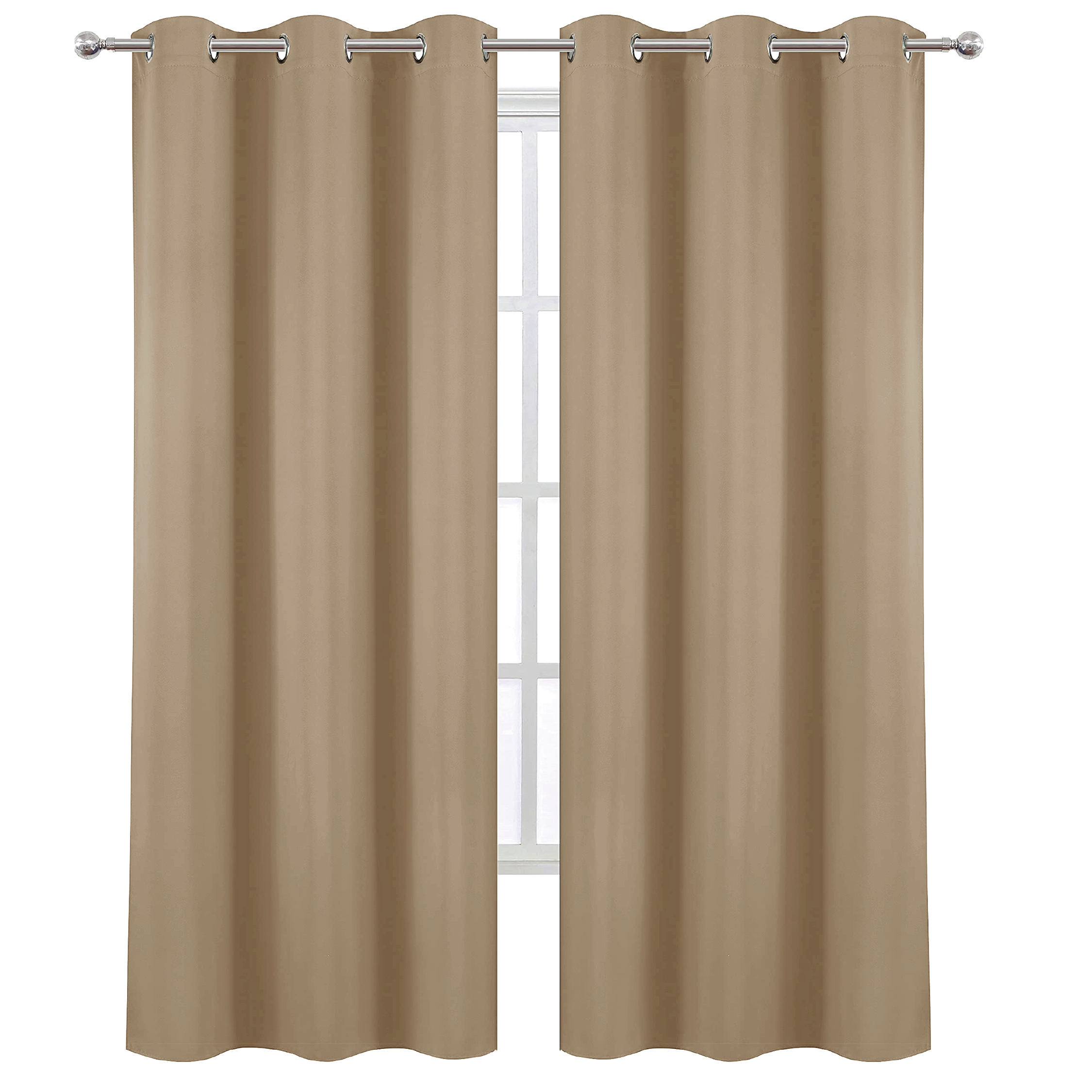 Foto 2 pulgar | Cortinas Blackout Styrka Con Aislamiento Térmico 1.32 X 2.13m color Beige