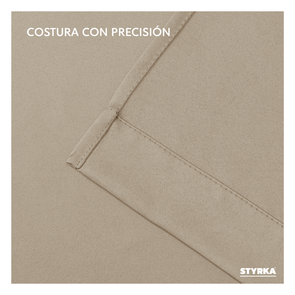 Foto 7 pulgar | Cortinas Blackout Styrka Con Aislamiento Térmico 1.32 X 2.13m color Beige