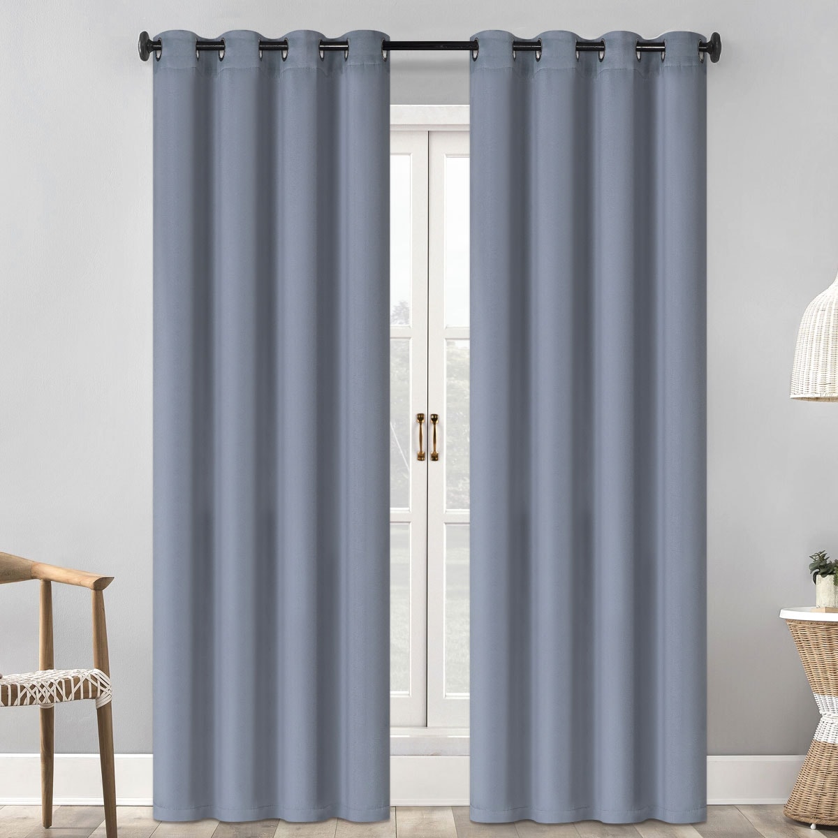 Cortinas Blackout Largas Grises $399