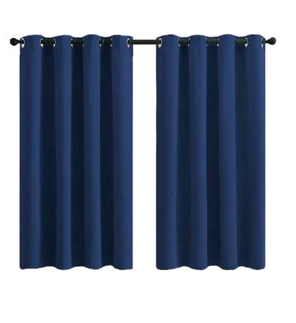 Cortinas Wünd Azul Oscuro 2 Paneles 215 X 135 cm