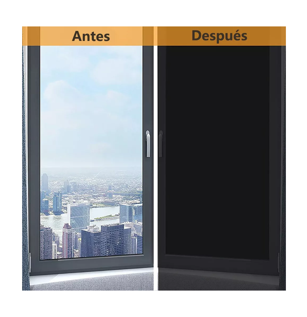 Foto 5 pulgar | Cortinas Opacas Portátiles 1.45 X 4 M 1 Unidad Negro