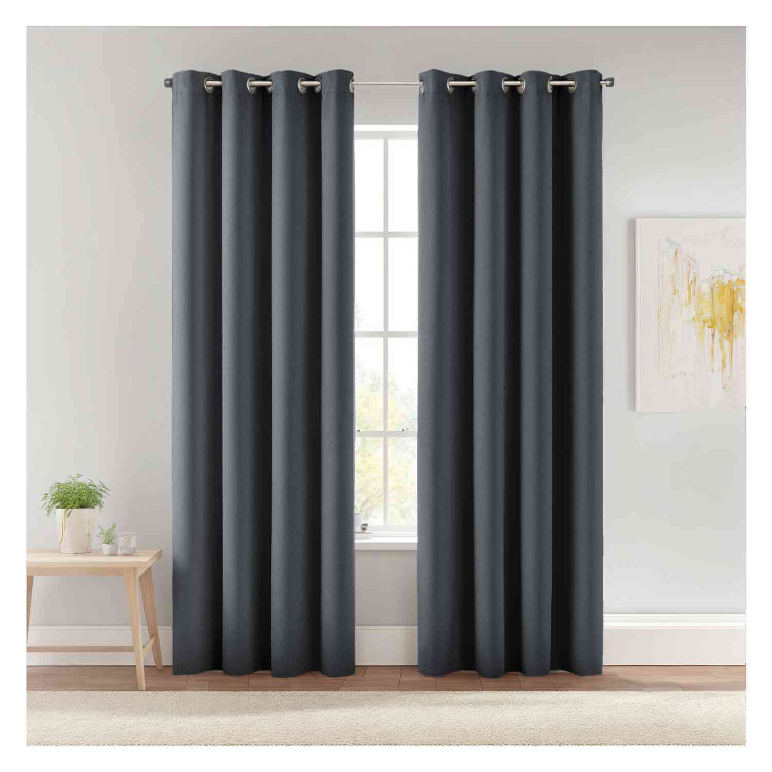 Cortinas Blackout Largas Rack & Pack 275 x 216 cm 2 Piezas Gris Oscuro