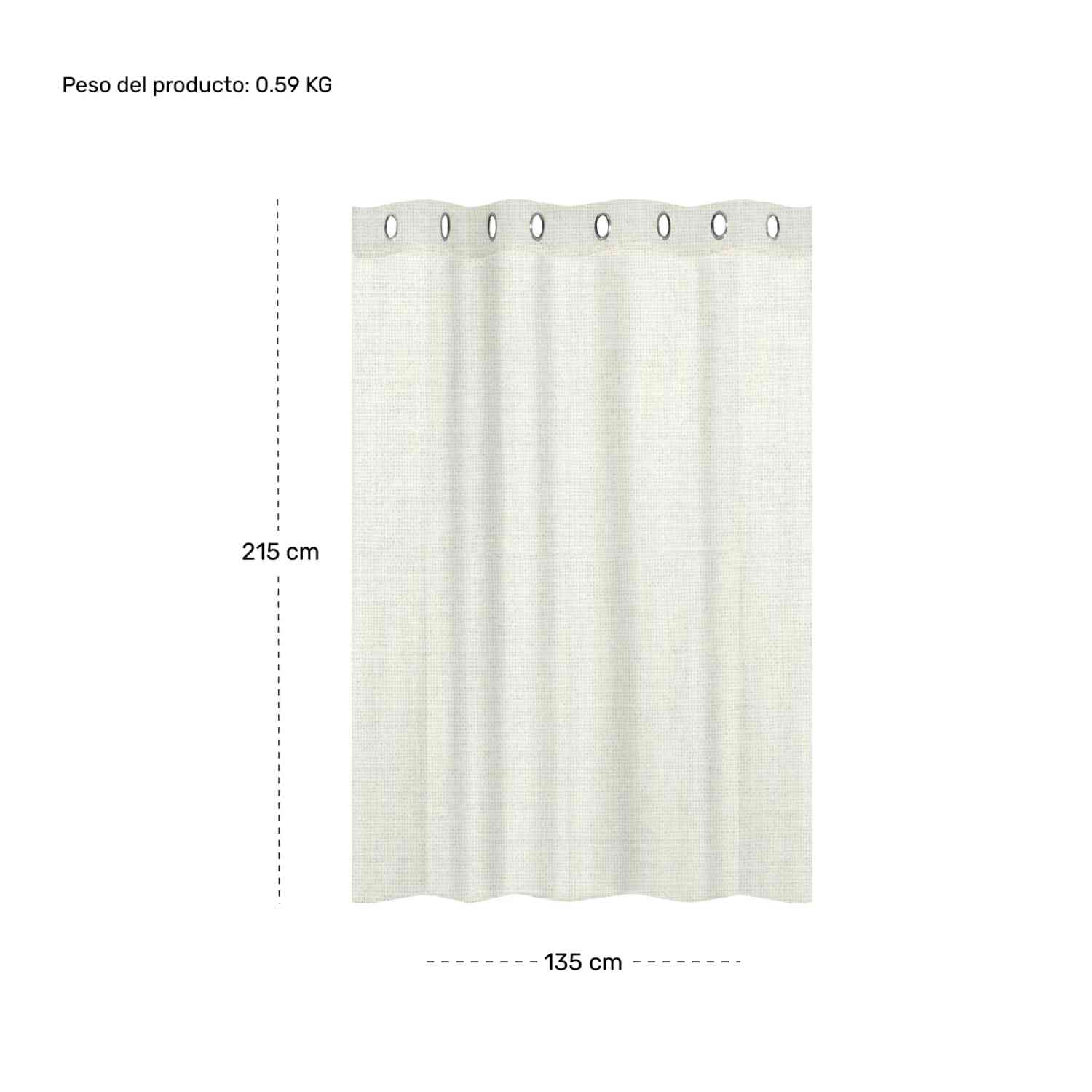 Foto 5 | Cortinas Traslucidas Lino Texturizado Rack & Pack 270x215cm 2 Piezas Ivory