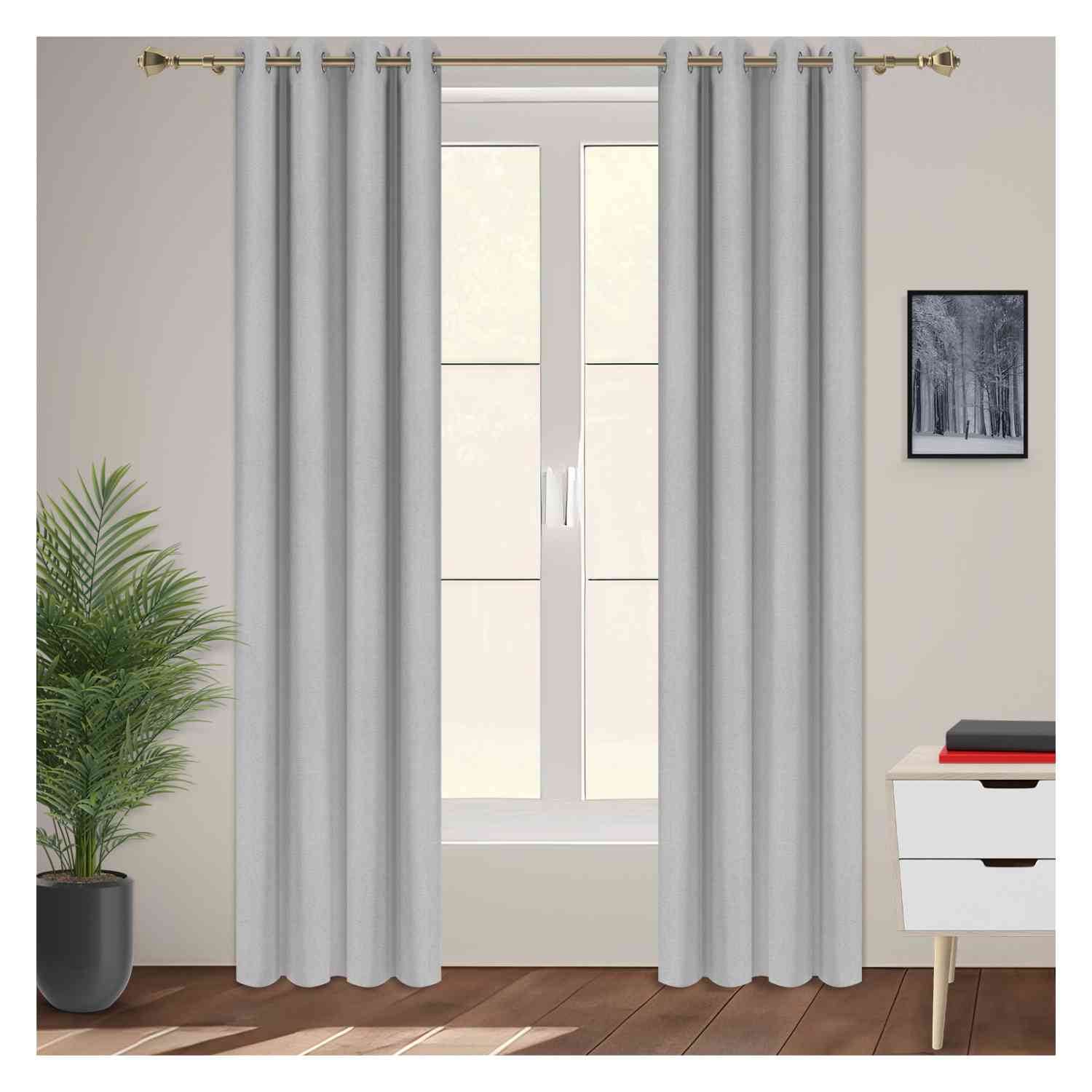 Foto 3 | Cortinas Blackout Largas Rack & Pack 275 x 216 cm 2 Piezas Blancas