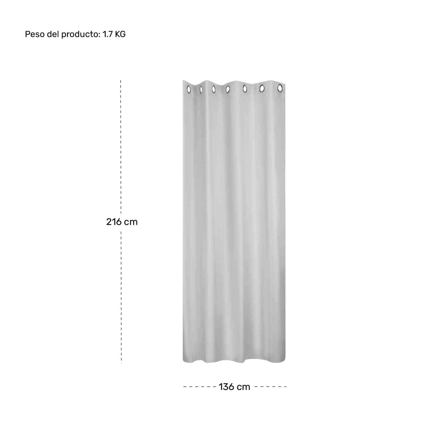 Foto 9 pulgar | Cortinas Blackout Largas Rack & Pack 275 x 216 cm 2 Piezas Blancas