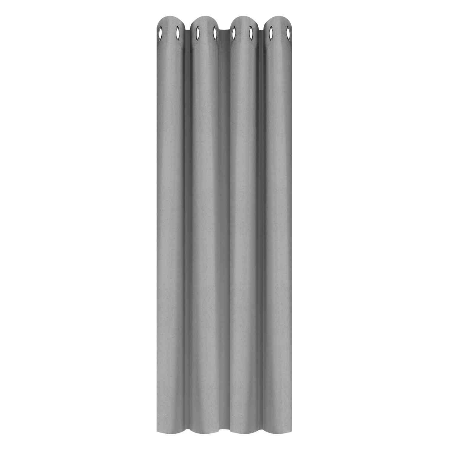 Cortinas Blackout Largas Tejida Hogar 275x216cm 2 Piezas Gris Claro $599