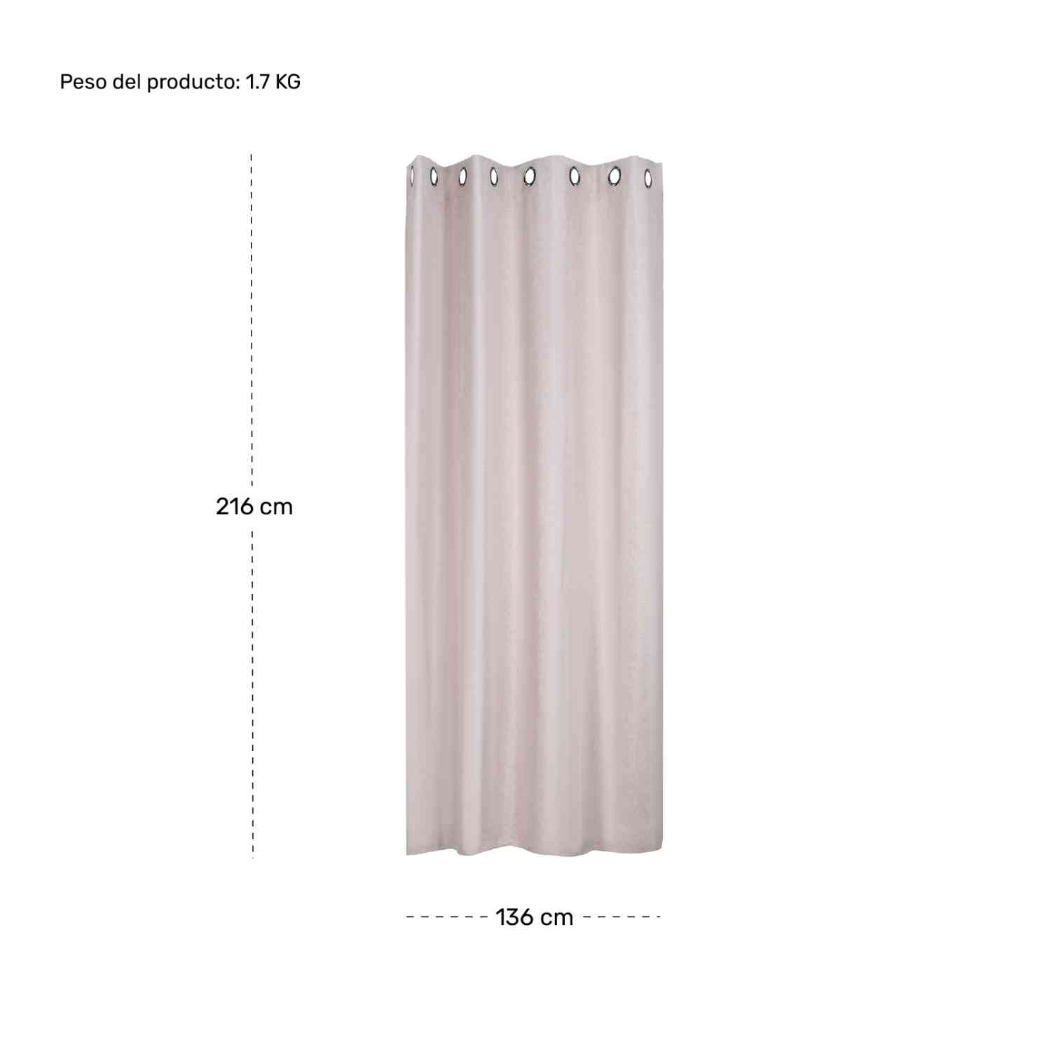 Foto 9 pulgar | Cortinas Blackout Largas Rack & Pack 275 x 216 cm 2 Piezas Rosa