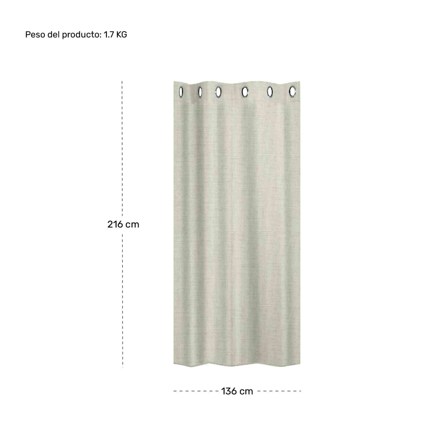 Foto 8 pulgar | Cortinas Blackout Largas Rack & Pack 275 x 216 cm 2 Piezas Macadamia