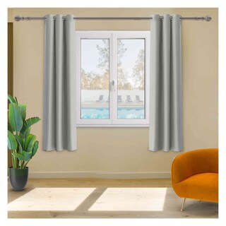 Foto 3 | Cortina Blackout Corta Ventanas Hogar 214x160 2 Piezas Gris