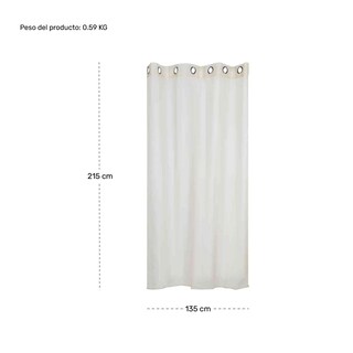 Foto 8 | Cortinas Traslucidas Lino Texturizado Rack & Pack 270 x 215 cm 2 Piezas