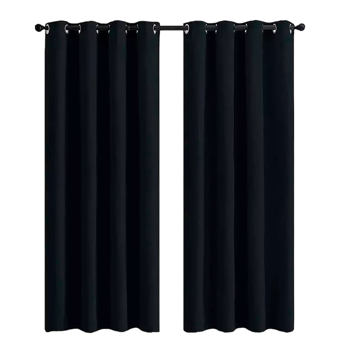 Cortinas Kitul Blackout Plus Aislamiento Térmico 2 Paneles 215 x 135 cm Negras $729