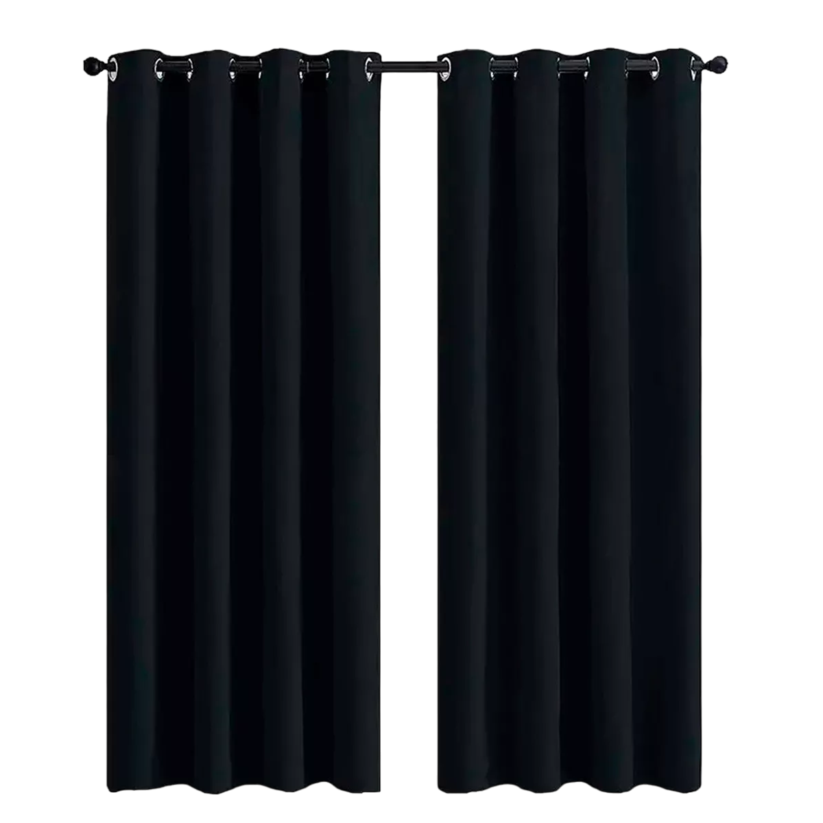 Foto 2 pulgar | Cortinas Kitul Blackout Plus Aislamiento Térmico 2 Paneles 215 x 135 cm Negras