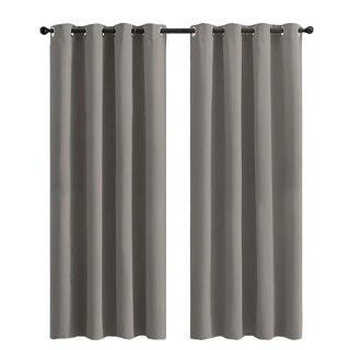 Foto 1 | Cortinas Blackout Aislamiento Térmico 2 Paneles Color Gris Oscuro