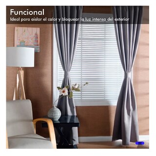 Foto 3 | Cortinas Blackout Aislamiento Térmico 2 Paneles Color Gris Oscuro