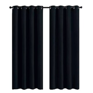 Foto 1 | Cortinas Kitul Blackout Plus Aislamiento Térmico 2 Paneles 215 X 135 Cm Color Negro