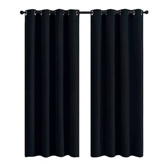 Foto 1 | Cortinas Kitul Blackout Plus Aislamiento Térmico 2 Paneles Color Negro