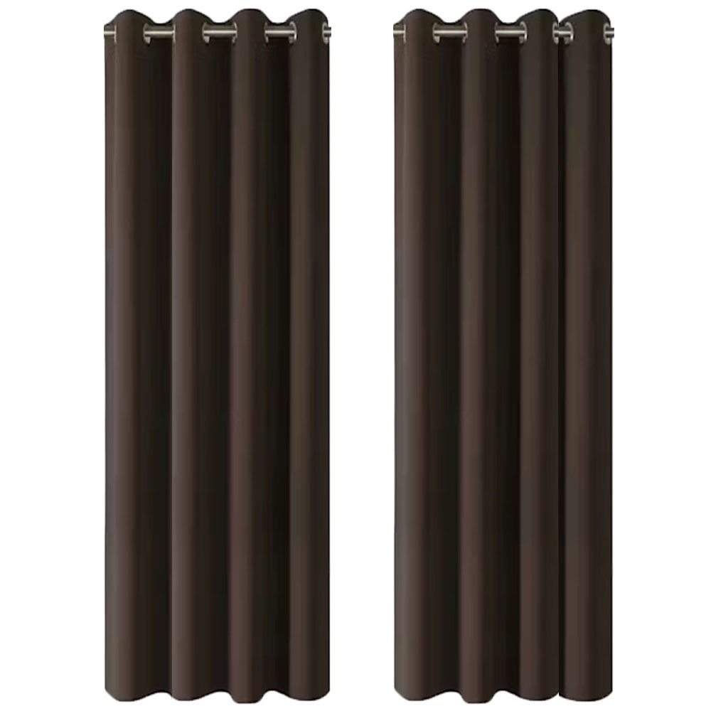 Cortinas Blackout Para Bloquear Luz Y Ruido Chocolate Kyuden Home