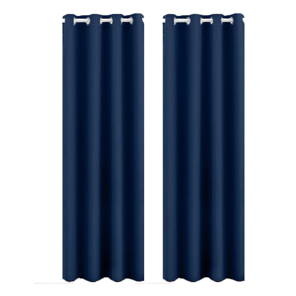 Cortinas Blackout Para Bloquear Luz Y Ruido Azul Marino Kyuden Home