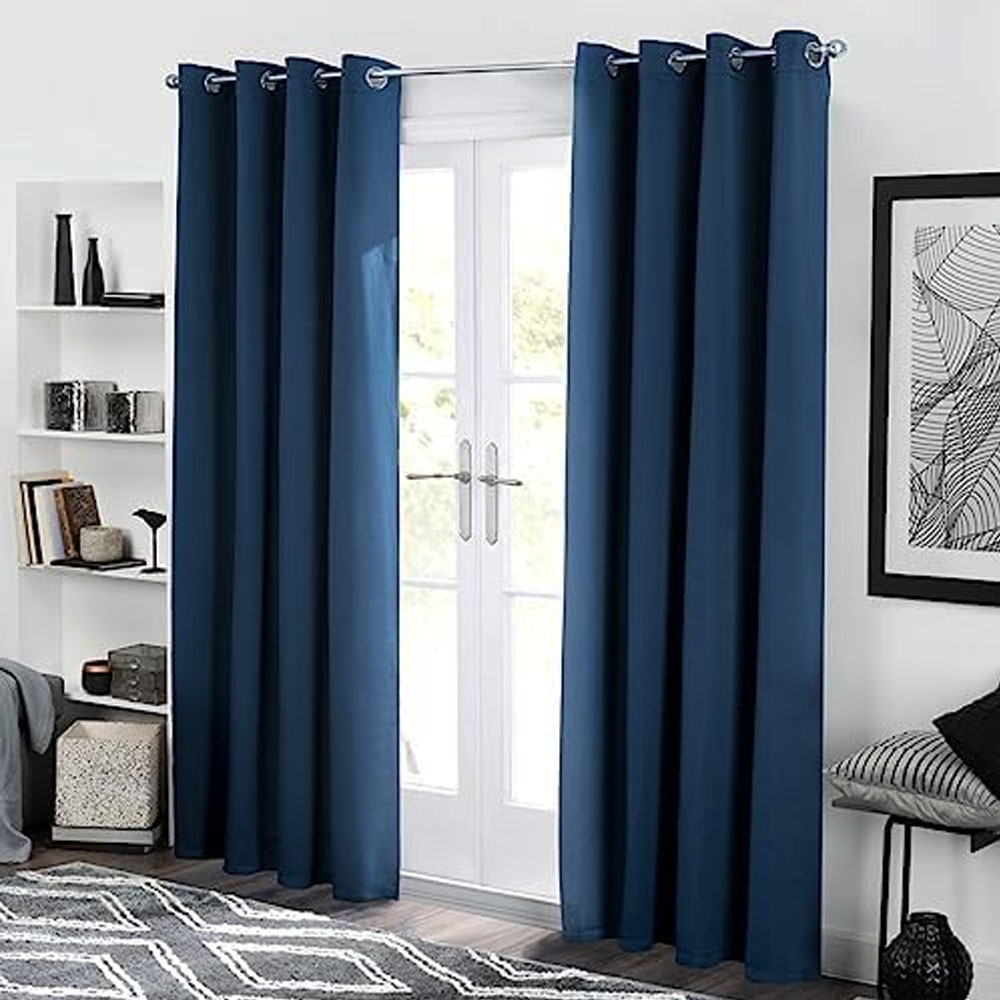 Foto 4 pulgar | Cortinas Blackout Para Bloquear Luz Y Ruido Azul Marino Kyuden Home
