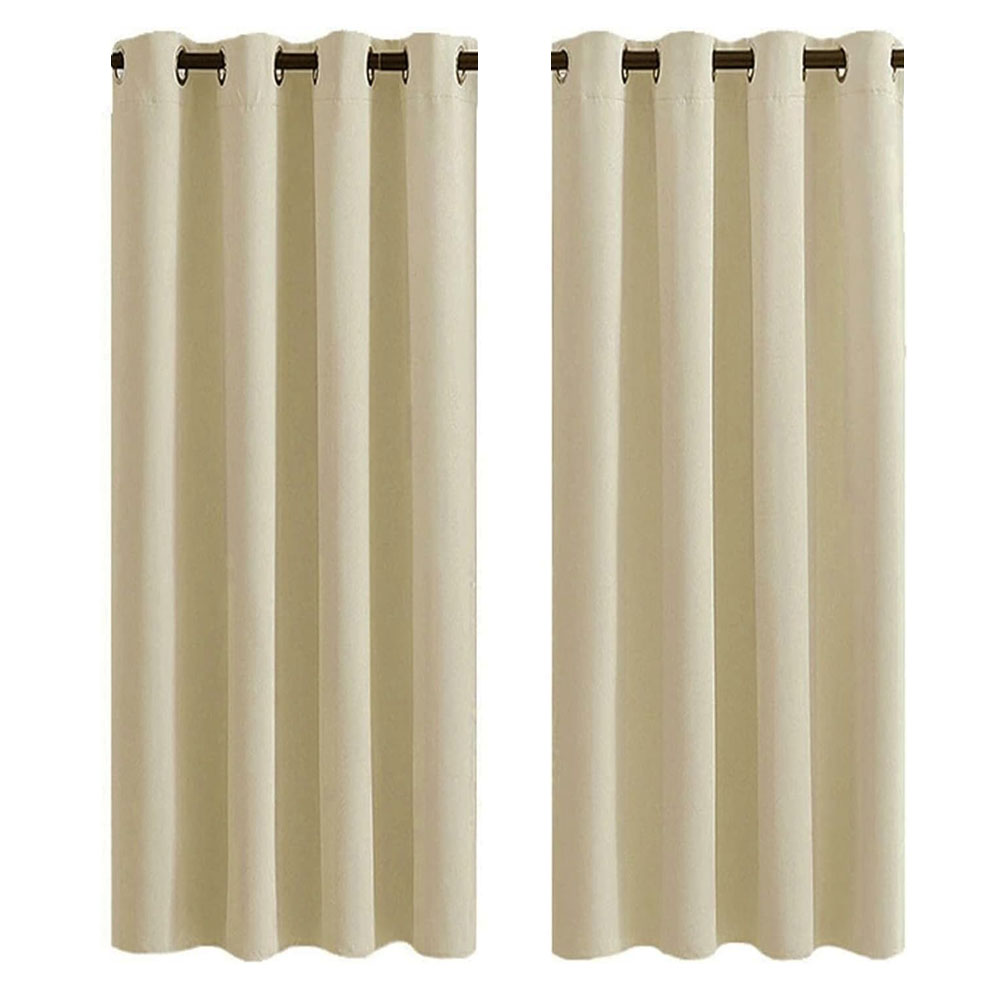 Foto 2 pulgar | Cortinas Blackout Para Bloquear Luz Y Ruido Beige Kyuden Home