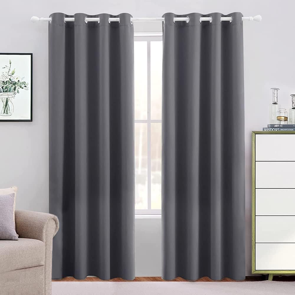 Foto 4 pulgar | Cortinas Blackout Para Bloquear Luz Y Ruido Gris Kyuden Home