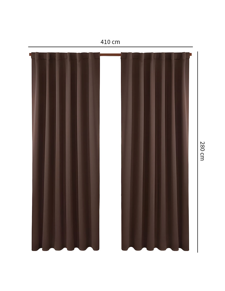 Foto 7 pulgar | Cortinas Black Out Decoracion Textil Hogar Adornos 132x214cm