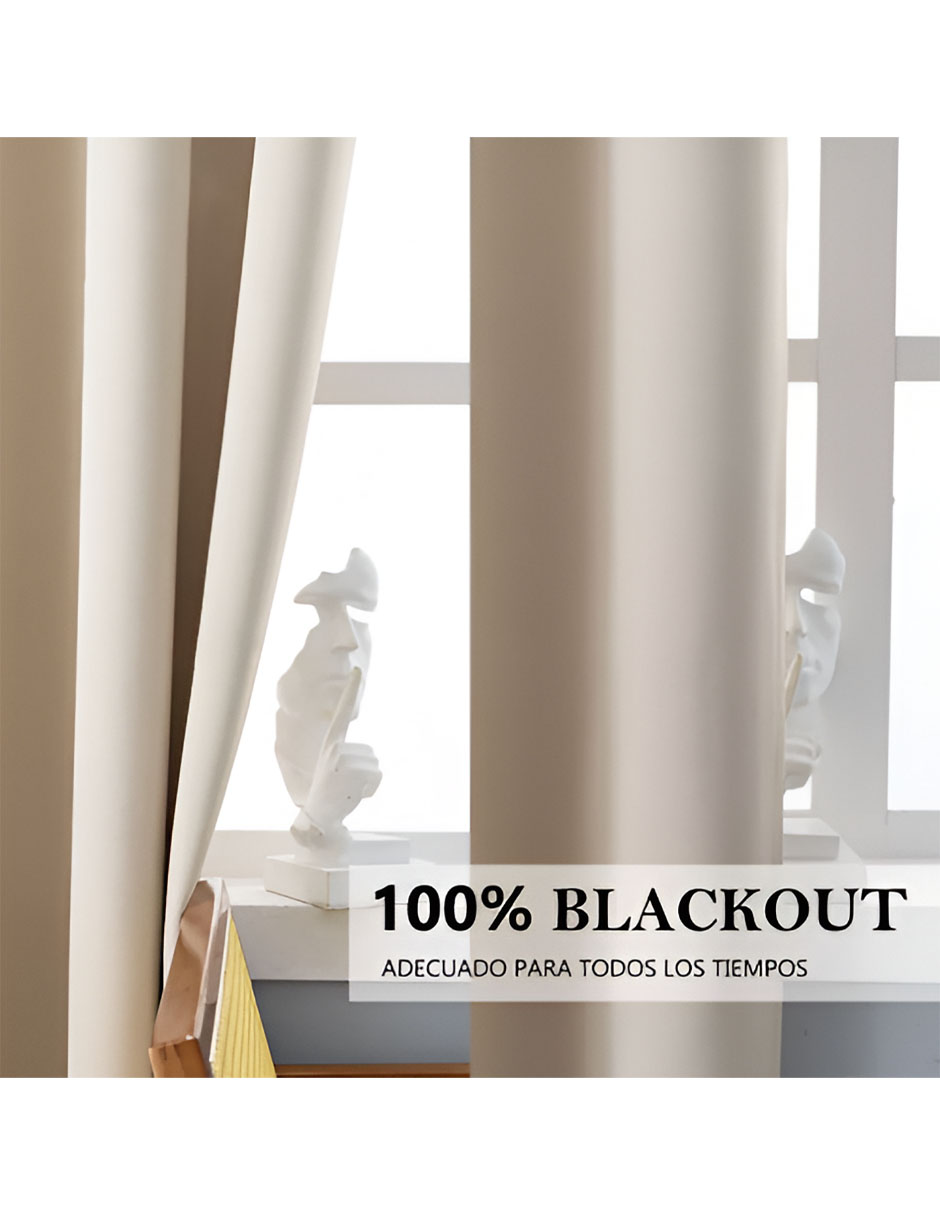 Foto 2 | Cortinas Black Out Decoracion Textil Hogar Adornos 132x214cm