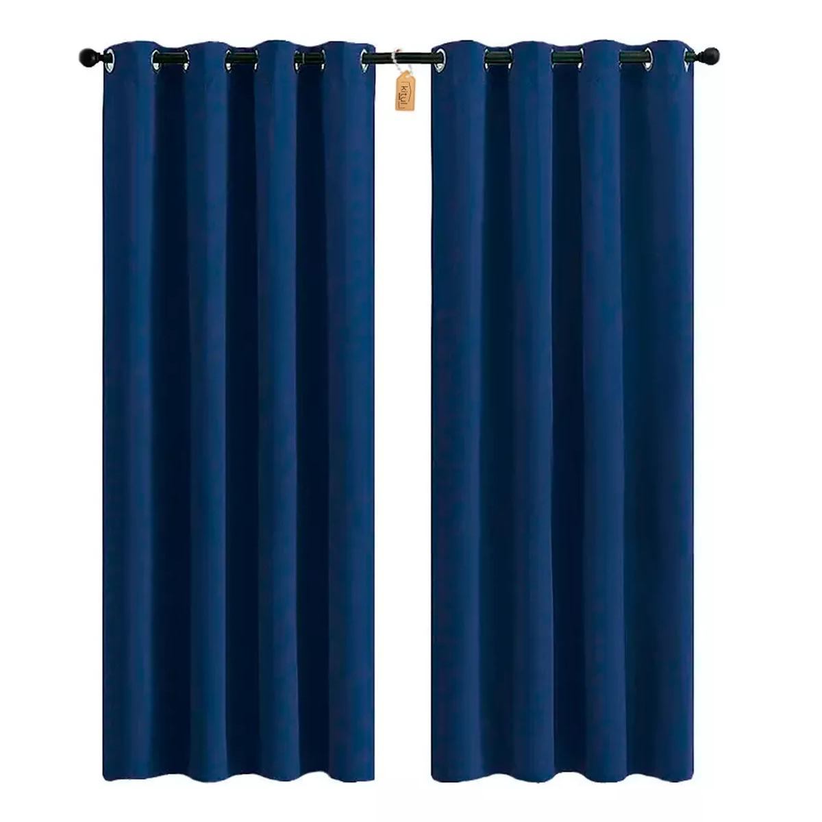 Foto 2 pulgar | Cortinas Plus Aislamiento Térmico Blackout 2 Paneles 215 X 135 cm Azul Marino