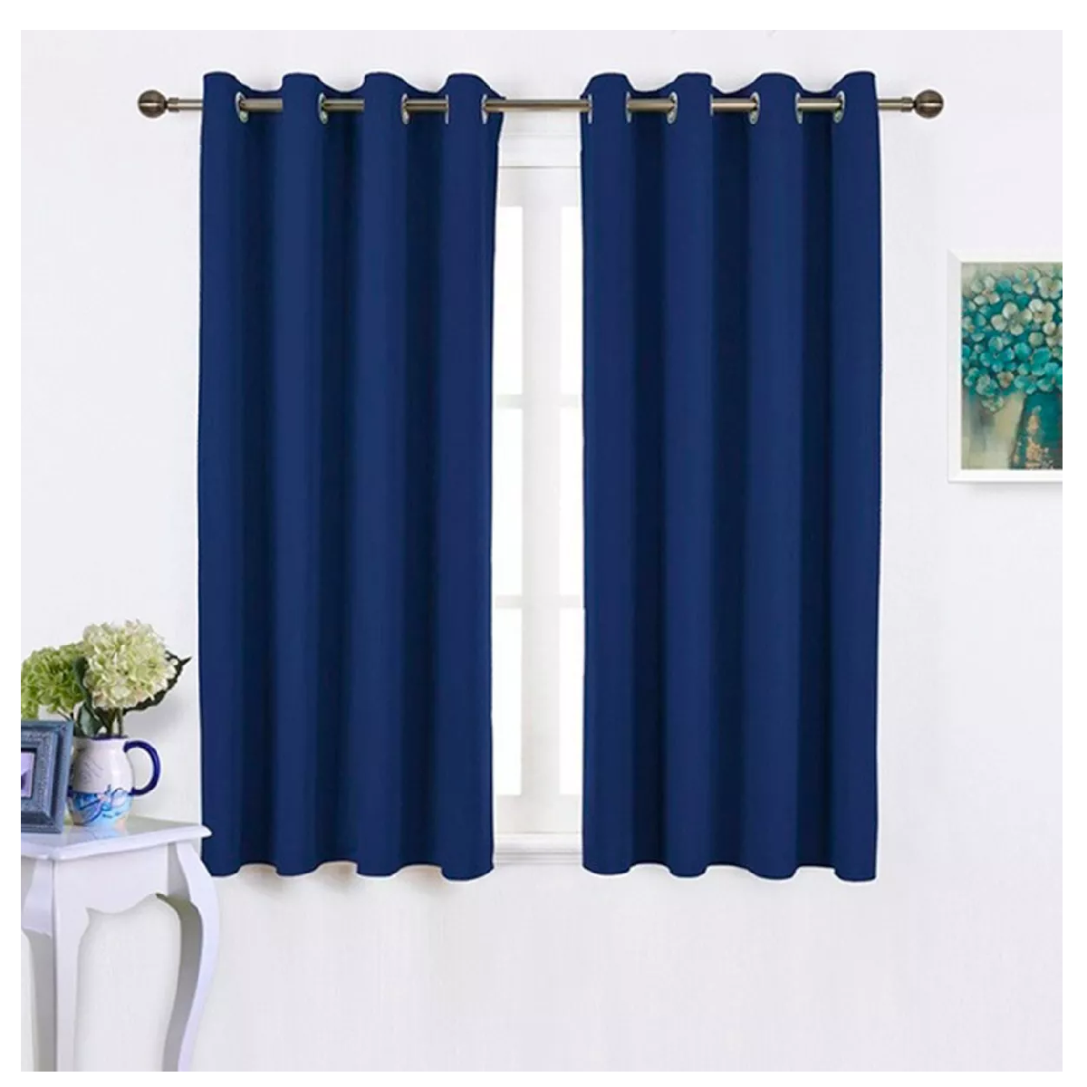 Foto 5 pulgar | Cortinas Plus Aislamiento Térmico Blackout 2 Paneles 215 X 135 cm Azul Marino