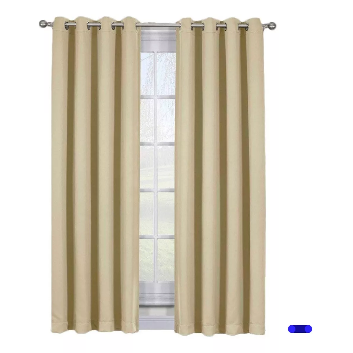 Foto 6 pulgar | Cortinas Plus Aislamiento Térmico Blackout 2 Paneles 215 X 135 cm Beige