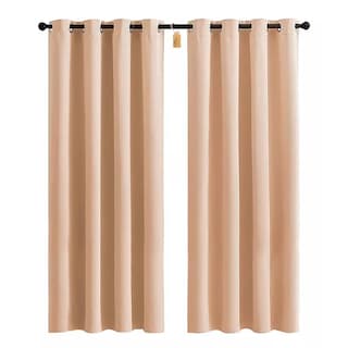 Foto 1 | Cortinas Blackout 2 Paneles 215 X 135 cm Beige