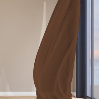 Foto 5 | Cortina Traslucida con Argollas Hg-cr-001724 Chocolate