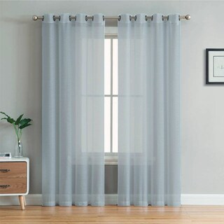 Foto 1 | Cortina Traslucida con Argollas Hg-cr-001724 Gris