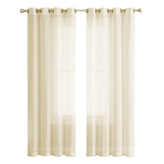 Foto 1 | Cortina Traslucida con Argollas Hg-cr-001724 Beige